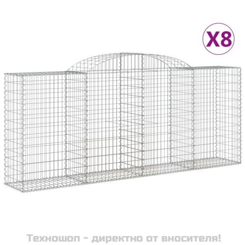 Габионни кошници арка 8 бр 300x50x120/140см поцинковано желязо