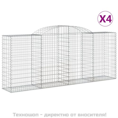 Габионни кошници арка 4 бр 300x50x120/140см поцинковано желязо