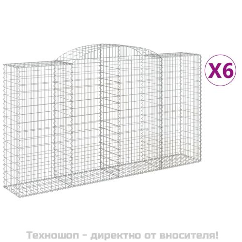 Габионни кошници арка 6 бр 300x50x160/180 см поцинковано желязо