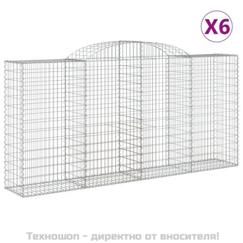 Габионни кошници арка 6 бр 300x50x140/160 см поцинковано желязо