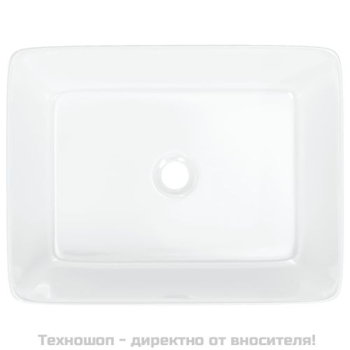 Мивка, бяла, 48x37x13 см, керамична, правоъгълна