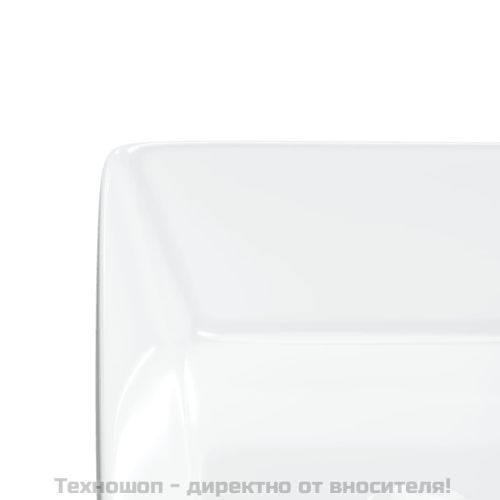 Мивка, бяла, 48x37x13 см, керамична, правоъгълна