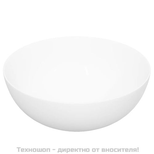 Мивка, бяла, 36x15 см, керамична, кръгла