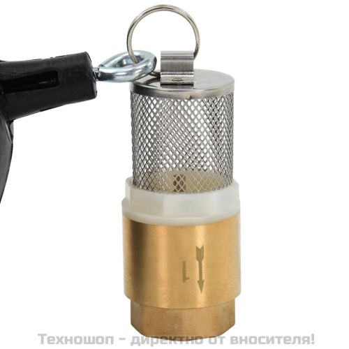 Смукателен маркуч с месингови съединители черен 1,1" 10 м PVC