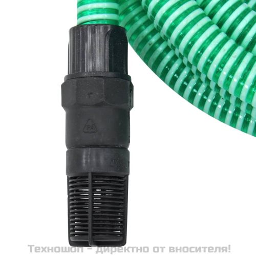 Смукателен маркуч с PVC конектори зелен 1" 10 м PVC