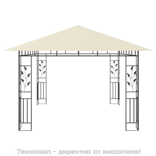 Шатра с комарник и LED стринг, 4x3x2,73 м, 180 г/м², кремава