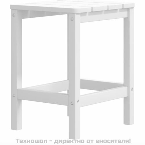 Градински стол "Адирондак" с табуретка и масичка HDPE бял