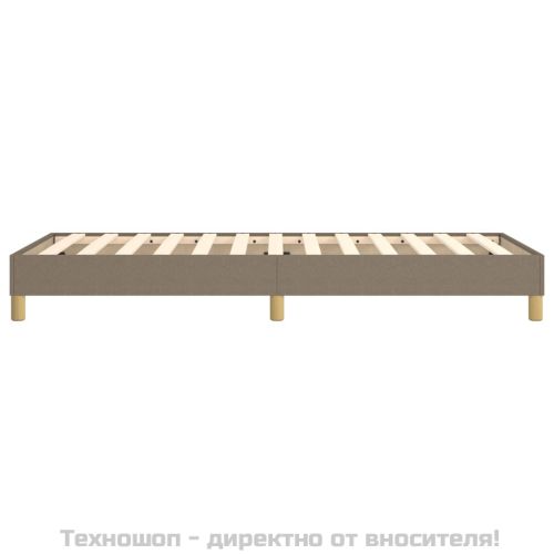 Рамка за легло с пружини, таупе, 100x200 см, плат
