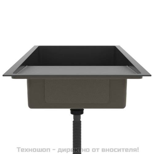 Ръчно изработена кухненска мивка, черна, неръждаема стомана