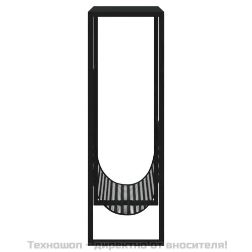 Поставка за списания, черна, 35x15x45 см, стомана