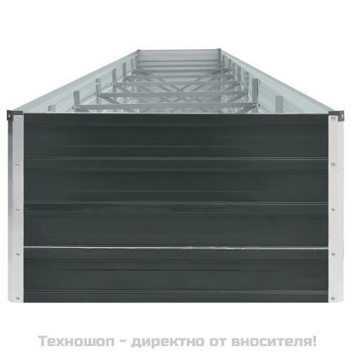 Градинска висока леха поцинкована стомана 600x80x45 см антрацит