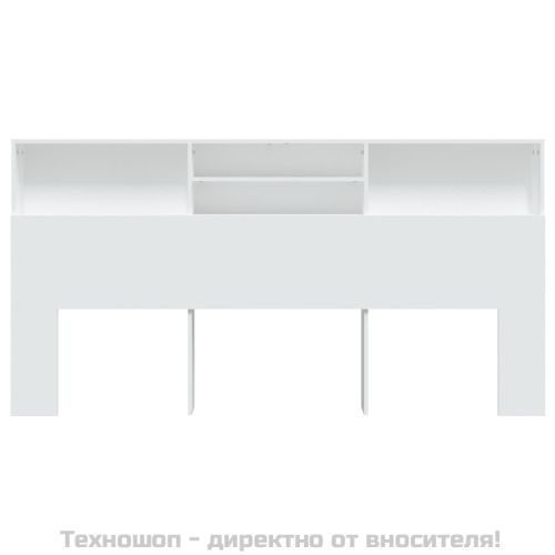 Табла за легло тип шкаф, бяла, 200x19x103,5 см