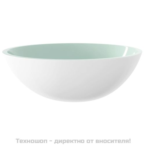Стъклена мивка, 50x37x14 см, бяла