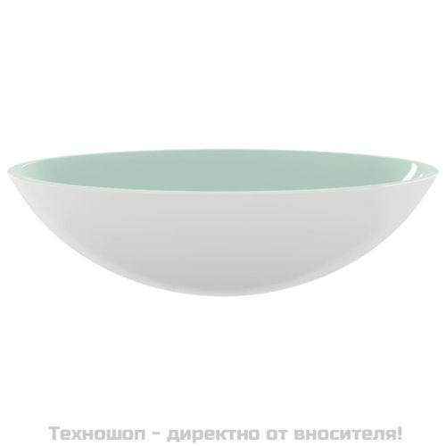 Стъклена мивка, 50x37x14 см, бяла