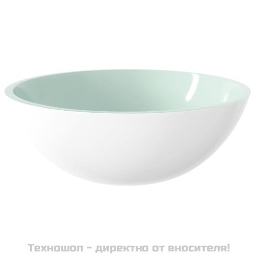 Стъклена мивка, 50x37x14 см, бяла