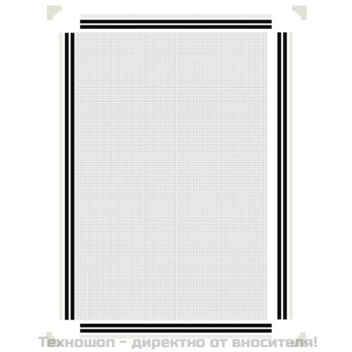 Магнитна мрежа против насекоми за прозорци, бяла, 80x120 см