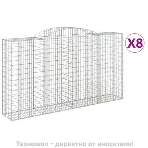 Габионни кошници арка 8 бр 300x50x160/180 см поцинковано желязо