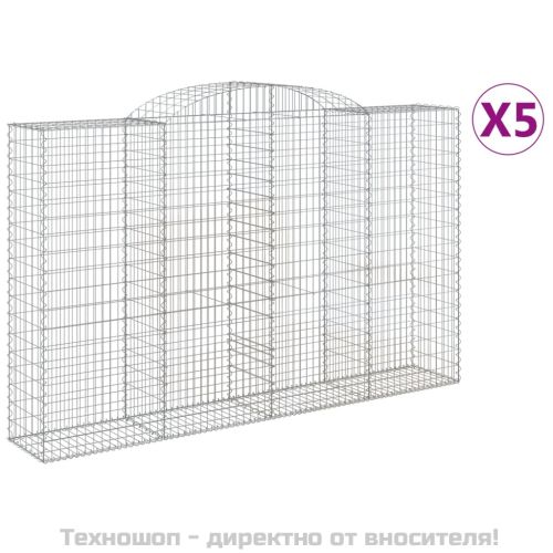 Габионни кошници арка 5 бр 300x50x180/200 см поцинковано желязо