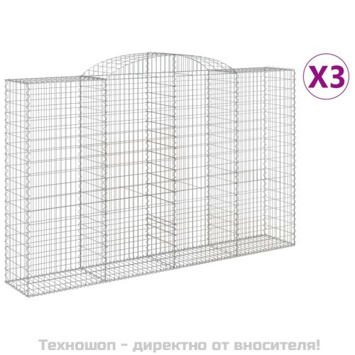 Габионни кошници арка 3 бр 300x50x180/200 см поцинковано желязо