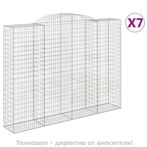 Габионни кошници арка 7 бр 300x50x220/240 см поцинковано желязо