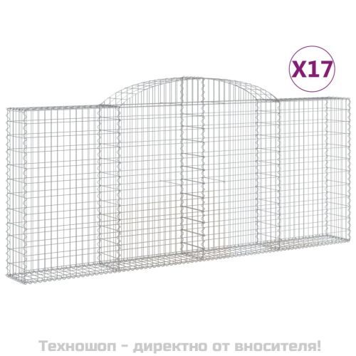 Габионни кошници арка 17 бр 300x30x120/140см поцинковано желязо