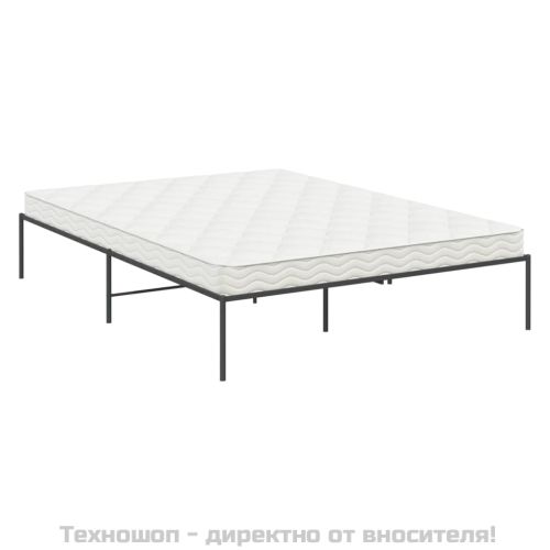 Метална рамка за легло, черна, 140x200 см