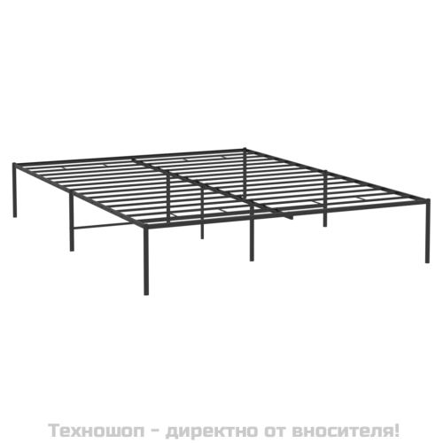 Метална рамка за легло, черна, 140x200 см
