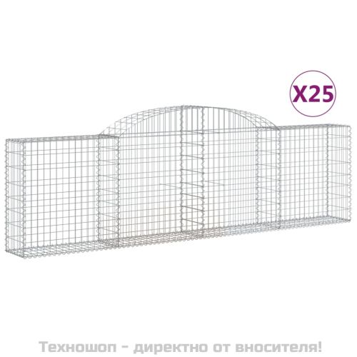 Габионни кошници арка 25 бр 300x30x80/100 см поцинковано желязо