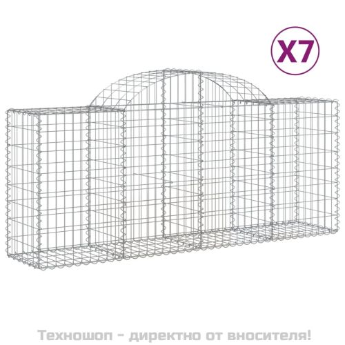 Габионни кошници арка 7 бр 200x50x80/100 см поцинковано желязо