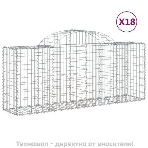 Габионни кошници арка 18 бр 200x50x80/100 см поцинковано желязо