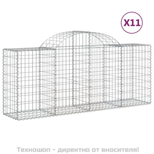 Габионни кошници арка 11 бр 200x50x80/100 см поцинковано желязо