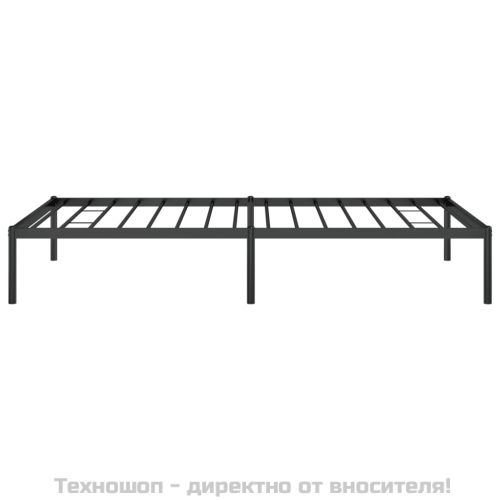 Метална рамка за легло, черна, 100x190 см