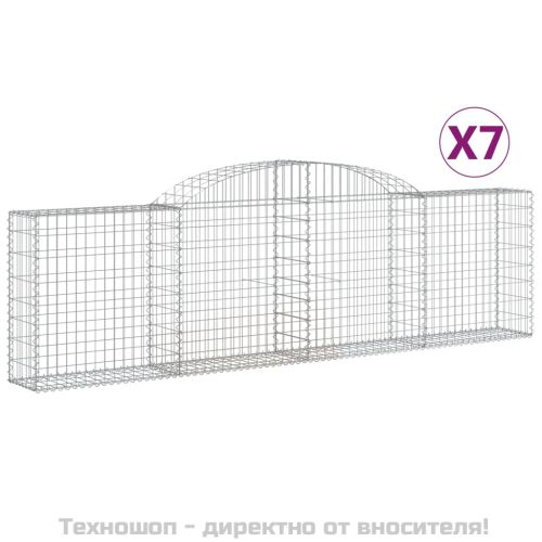 Габионни кошници арка 7 бр 300x30x80/100 см поцинковано желязо