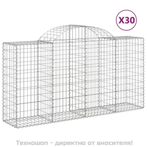 Габионни кошници арка 30 бр 200x50x100/120см поцинковано желязо