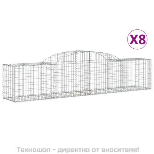 Габионни кошници арка 8 бр 300x50x60/80 см поцинковано желязо