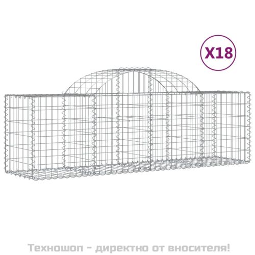 Габионни кошници арка 18 бр 200x50x60/80 см поцинковано желязо