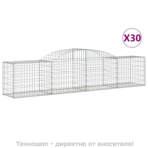 Габионни кошници арка 30 бр 300x50x60/80 см поцинковано желязо
