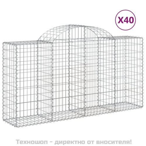 Габионни кошници арка 40 бр 200x50x100/120см поцинковано желязо
