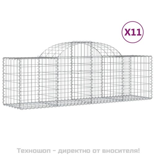Габионни кошници арка 11 бр 200x50x60/80 см поцинковано желязо
