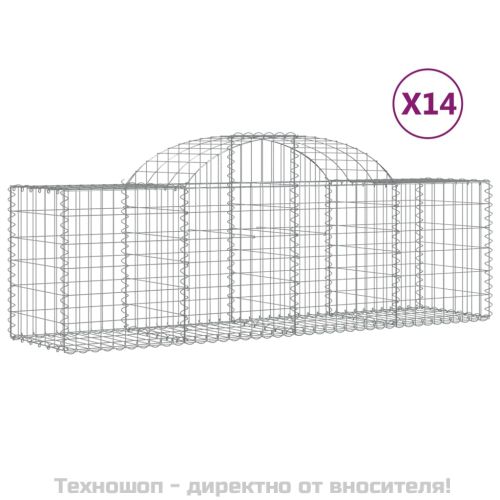 Габионни кошници арка 14 бр 200x50x60/80 см поцинковано желязо