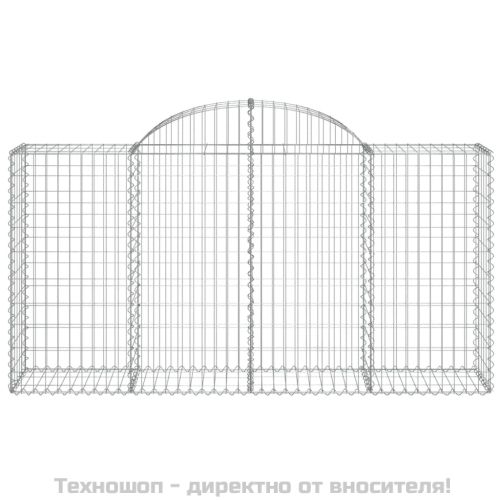 Габионни кошници арка 4 бр 200x50x100/120 см поцинковано желязо