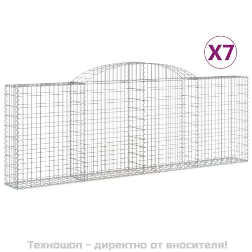 Габионни кошници арка 7 бр 300x30x100/120 см поцинковано желязо