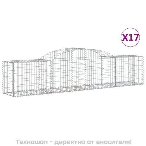 Габионни кошници арка 17 бр 300x50x60/80 см поцинковано желязо
