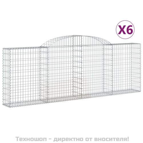 Габионни кошници арка 6 бр 300x30x100/120 см поцинковано желязо