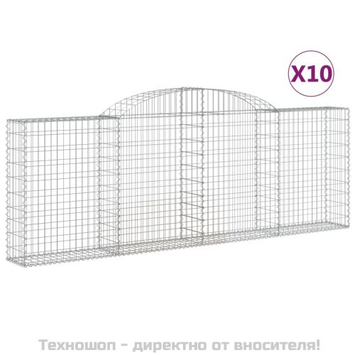 Габионни кошници арка 10 бр 300x30x100/120см поцинковано желязо
