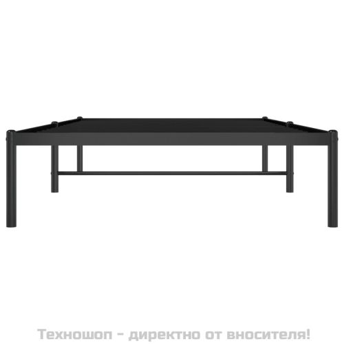 Метална рамка за легло, черна, 100x200 см
