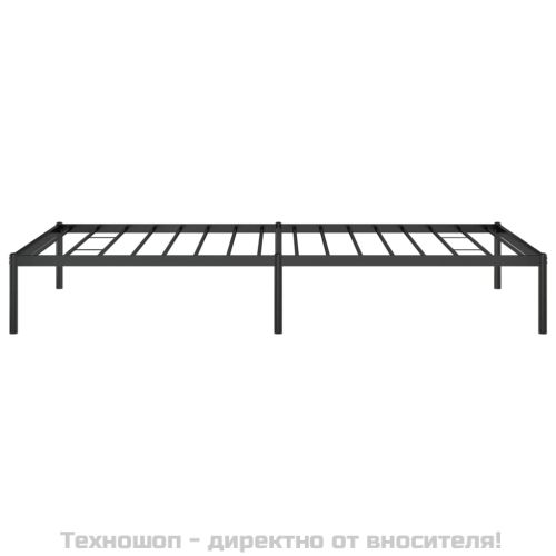 Метална рамка за легло, черна, 100x200 см