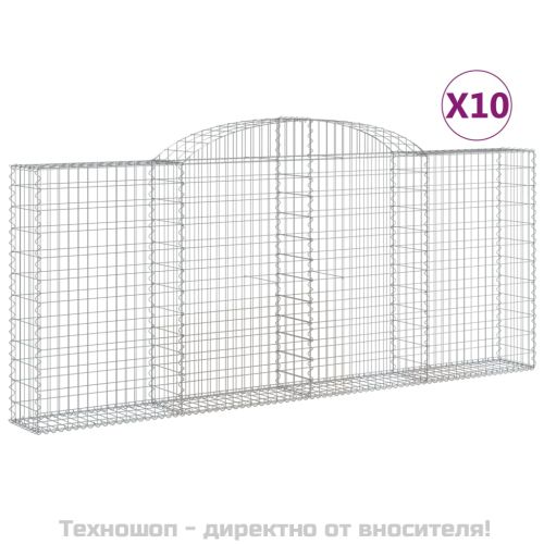 Габионни кошници арка 10 бр 300x30x120/140см поцинковано желязо