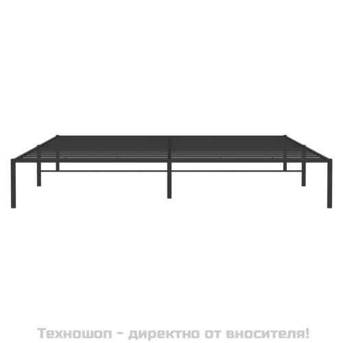 Метална рамка за легло, черна, 183x213 см