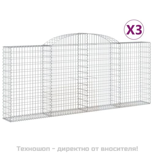 Габионни кошници арка 3 бр 300x30x120/140см поцинковано желязо